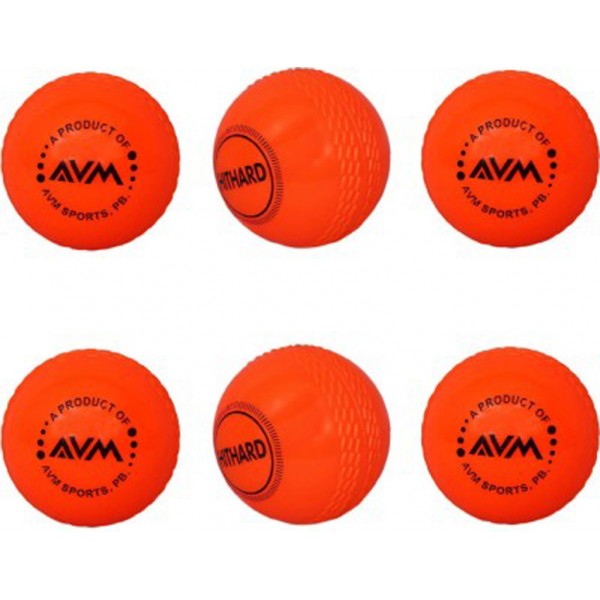AVM Orange Wind Cricket Ball (Pack of 6)